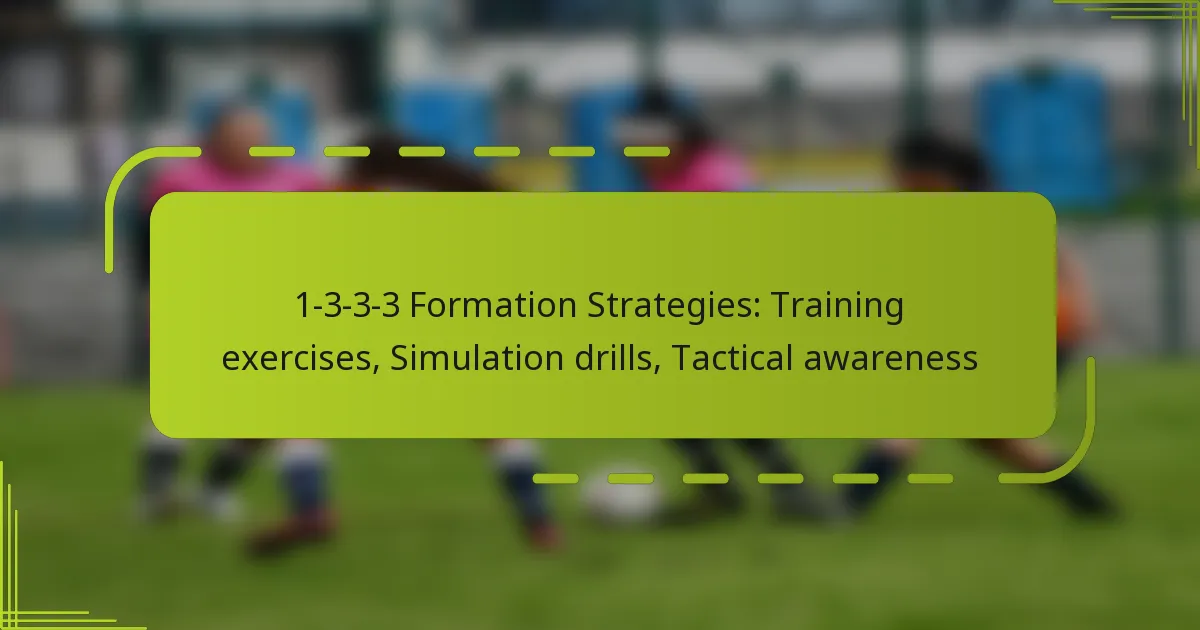 1-3-3-3 Formation Strategies: Training exercises, Simulation drills, Tactical awareness