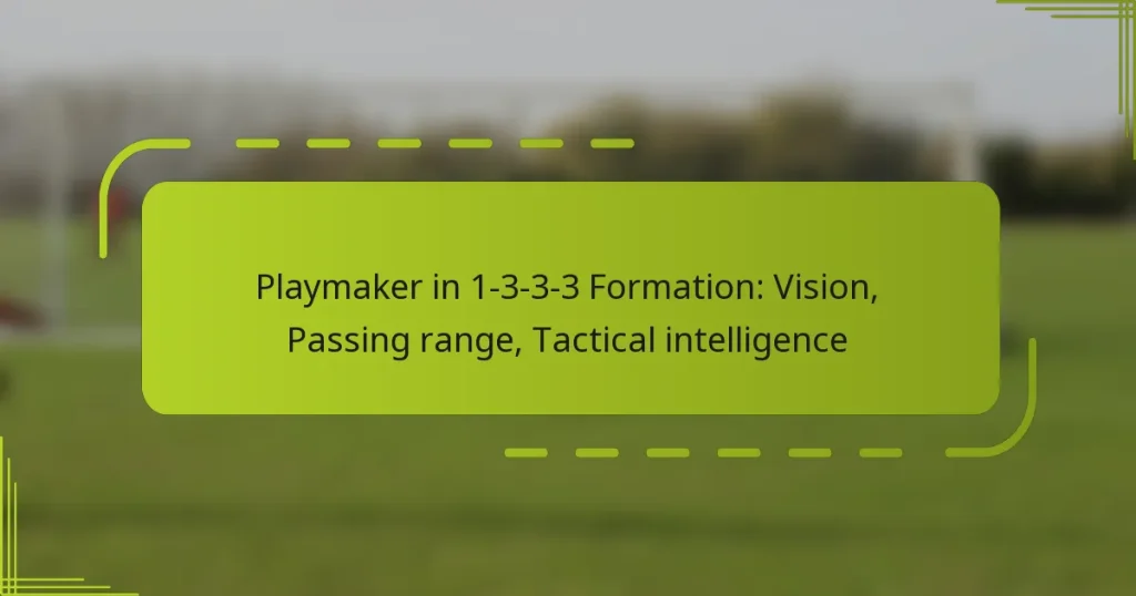 Playmaker in 1-3-3-3 Formation: Vision, Passing range, Tactical intelligence