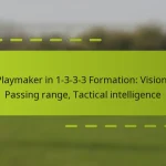 Playmaker in 1-3-3-3 Formation: Vision, Passing range, Tactical intelligence