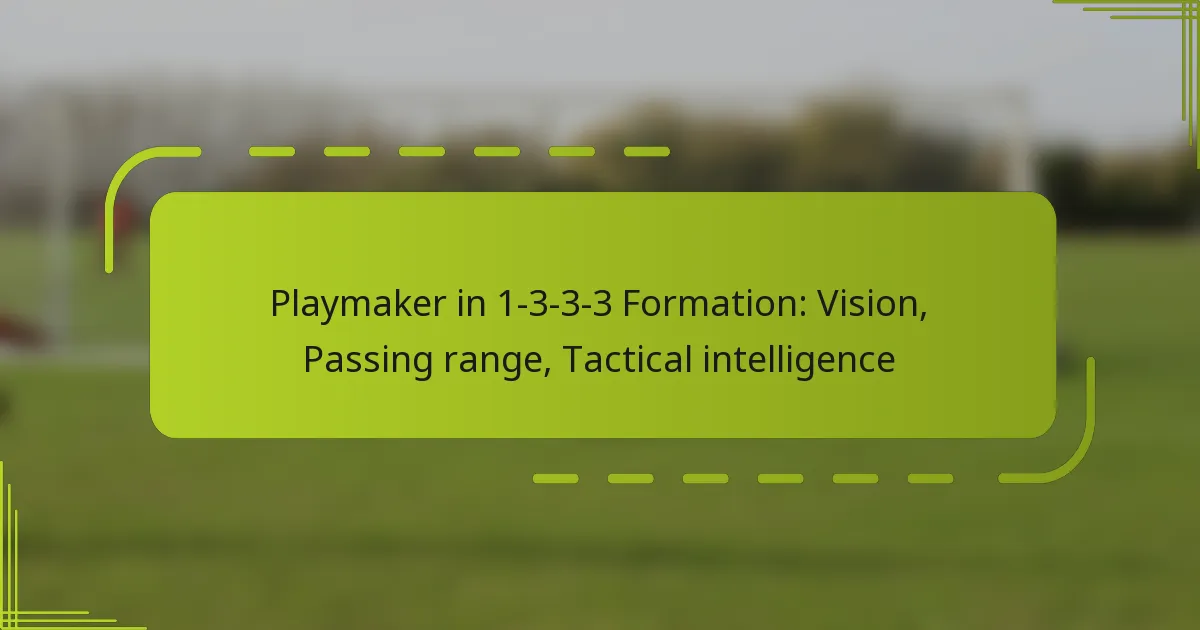 Playmaker in 1-3-3-3 Formation: Vision, Passing range, Tactical intelligence