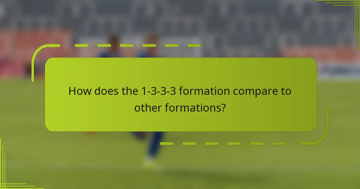 How does the 1-3-3-3 formation compare to other formations?