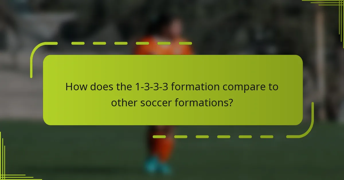 How does the 1-3-3-3 formation compare to other soccer formations?