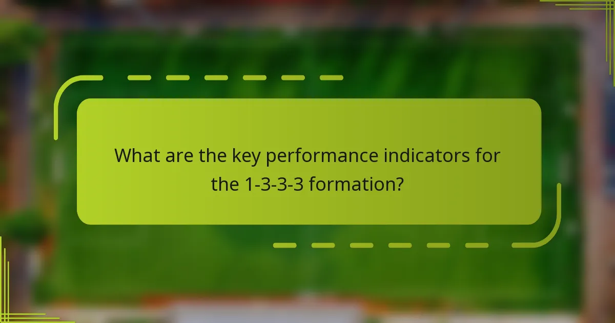 What are the key performance indicators for the 1-3-3-3 formation?